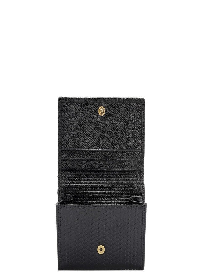 Da Milano Leather Card Holder for Men & for Women - Black - Image 4